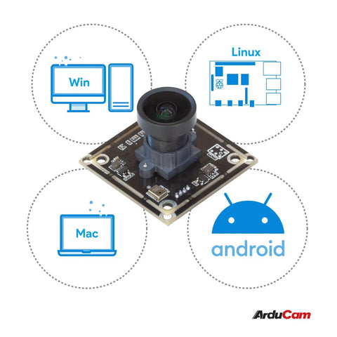 8MP IMX179 USB Camera Module With 115 Degree Wide Angle M12 Lens, LightBurn Compatible Webcam for Win, Linux, Android, Mac OS