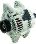 Front view of New 12V 130A Alternator For Hyundai Santa Fe 2.7L 2007 2008 2009 And Kia Optima Rondo 2007 2010 Plug And Play Direct Fit Replacement