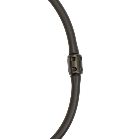 Close-up of silicone regulator necklace holder, part of Silicone Regulator Necklace For Divers Dive Ready Secure Backup Holder Durable Design With BCD Connection 8 Inch Width 11 Inch Length Black Accessory Ultra Durable