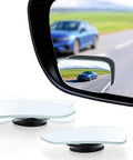 Wide Angle Frameless Blind Spot Mirrors For SUV Truck And RV With 360 Degree Rotating Convex Mirrors Two Pack Mounted On Side Mirror