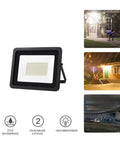 JUDYSSY Led Floodlight Ip68 Waterproof 220 10W 20W 30W 50W 100W Outdoor Garden Projector Lighting Reflector Spotlight Street Lamp for Court,Garden，100w-Black Shell displayed with high brightness.
