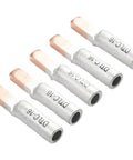 Heavy Duty Copper Aluminum Terminal Block 5 Pack Secure Screw Lock Wiring Connector For Electric Meter Boxes Low Heat Safe Power Transmission Straight Up No Fuss Install Real Deal Quality close-up of terminal blocks