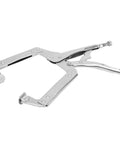 Heavy Duty Locking Pliers Quick Clamp for Woodworking and Welding C Shaped Jaw Holding Tool with Wide Mouth 14 Inch Grip One Hand Lock Durable Alloy Steel 1 Pack for Steady Boards and Metal Parts, 14-inch alloy steel clamp