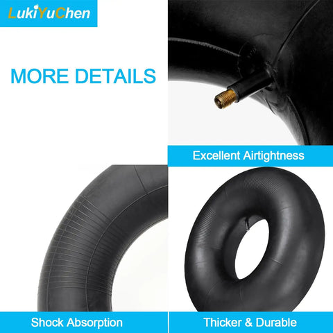 Beefy Heavy Duty Inner Tube For 15x6.00-6 Tires With TR13 Straight Valve Stem, showing durable rubber and valve details