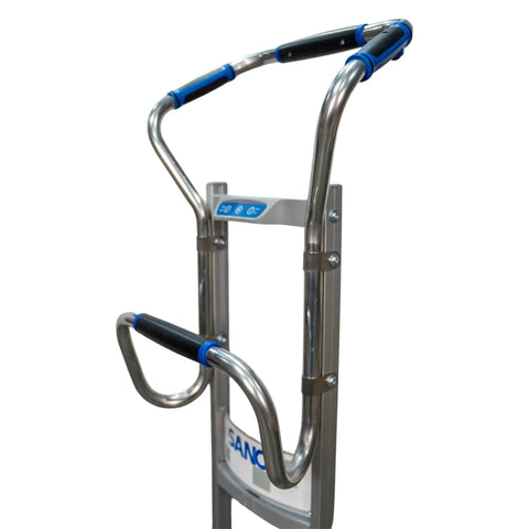 Heavy Duty Electric Stair Climbing Dolly With 375 Lb Capacity features sturdy metal frame and ergonomic handles for easy appliance moves.