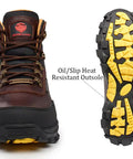 Waterproof Steel Toe Work Boot For Men Leather Lace Up Industrial Safety Boots with oil-slip resistant outsole