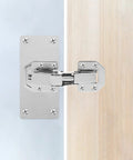 HAMPPLIES 2-pack hydraulic cabinet hinges, stainless steel, soft-close, for kitchen and wardrobe doors