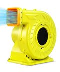 Heavy Duty 2HP Inflatable Air Blower For Big Bounce Houses, yellow commercial fan pump with air output for jumpers.