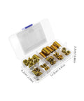 50-Piece Metric Thread Insert Kit For DIY Repairs, Assorted Helical Wire Inserts, Carbon Steel Self Tapping Thread Repair Tools, box with inserts