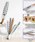 Tree Shaped Steel Hollow Wall Anchors With Screws Kit For Wood Brick Reinforced Concrete And Hollow Walls 0.31x1.26 Inch 100 Pcs, with screws and expansion feature visible.