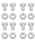 Heavy Duty Aluminum Greenhouse Hardware Kit With 50 M6x12 Bolts And 50 M6 Nuts For Quick Assembly And Reliable Repairs, rust-resistant bolts and nuts shown