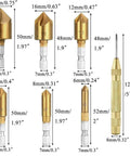 23 Pack Heavy Duty Woodworking Chamfer Drill Bit Set With Auto Feed Countersink Bits and Wood Plug Cutter, various sizes.