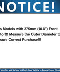 Front And Rear Disc Brake Kit With Ceramic Pads For 2006-2018 Toyota RAV4 And 2010-2012 Lexus HS250h 10.83 Inch Front Rotor Fitment Notice