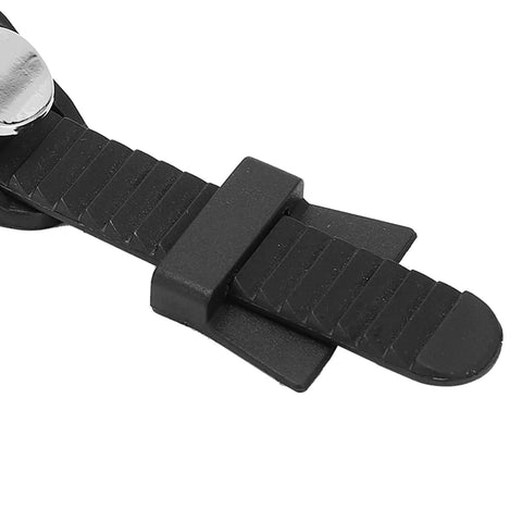 Close-up of black Replacement Inline Skate Straps and Buckles for Men Women Kids Adjustable Roller Skate Strap Kit Durable PE Material