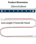 Plug And Play LED Light Strip Kit For Adventurer 5M Pro With 710mm Cable And 230mm Light Bar, dimensions shown