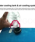 Person adding water to the 2.5-liter cooling tank of the Pro Grade 1500 Watt Induction Heater.