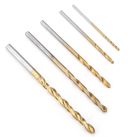 50 Piece High Speed Steel Twist Drill Bit Set With Straight Shank For Metal Wood Plastic DIY Drilling Projects, Durable HSS Bits With Emery Coating