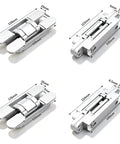 2 Pack Hidden Door Hinges With Adjustable Cross Style For Outward Opening Wooden Doors Concealed Mount Easy Install