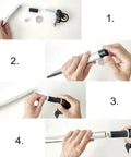 Assembly instructions for Beefed Up Polyurethane Caster Wheels With Dual Brakes Set Of Four, showing parts and process.