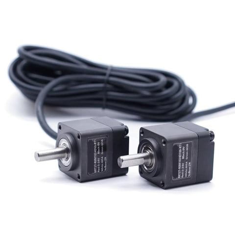 27x27mm Micro Absolute Rotary Encoder With 6mm Shaft For Single And Multi Turn, Power Off Memory, RS485 Modbus RTU Interface, IP54 To IP68