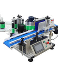 No Sweat Automatic Desktop Labeling Machine For Round Bottles High Speed Conveyor With Smart Touch Screen and heavy duty build.