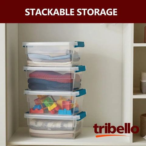 Clear Plastic Storage Bins With Lids Stackable Organizers 15 Quart Straight Up Perfect For Toys Crafts And Office Supplies Absolute Game Changer For Keeping It Neat