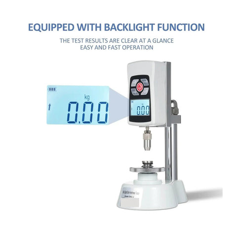 Easy Peasy Digital Grain Hardness Tester Meter With Plug And Play Setup For Quick Seed Fodder Paddy Rice And Cereal Quality Checks showing backlit display for clear measurement readings.