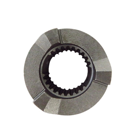Clutch dog replacement, metal with internal splines, close-up view for Yamaha outboard motors