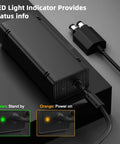 Xbox 360 Slim Power Supply Replacement With Dope Quiet Cooling Fan AC Adapter For Xbox 360 Slim Console Non OEM Replacement Boosted Cooling And Smooth Performance Easy Plug And Play black power brick with LED status light and cable