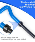 30 Piece SAE Thread Repair Kit With HSS Drill Bit And Helicoil Style Wire Thread Inserts, installation tool with hex wrench hole