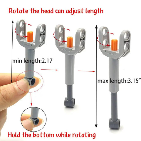 Adjustable length component from Technical Car Suspension Building Kit With 144 Pieces Including Wheels Connectors Shock Absorbers