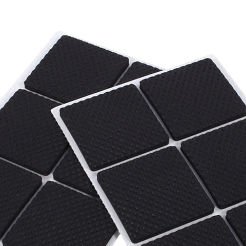 Self Adhesive Rubber Feet Pads For Furniture And Hardwood Floors, Durable Floor Protectors, Anti Scratch Cushions, 12 Pack, Black, 1.8 Inch Diameter