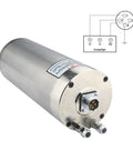3.2kw Water Cooled Cnc Spindle Motor With Er20 Collet For Heavy Duty Engraving Milling And Drilling stainless steel body with connection ports