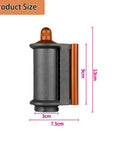 Anti Flyaway Wind Nozzle Attachment For Hair Styling Wand size dimensions, brown color, clip-on design for sleek finish