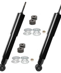 Front And Rear Shock Absorber Replacement Kit For Chevy Silverado GMC Sierra 1500HD 2500HD 2500 Heavy Duty Shocks Assembly Fits 2001 To 2003 2005 To 2006 2007 Silverado 1500HD With Front Torsion Bar Suspension, including washers and bushings