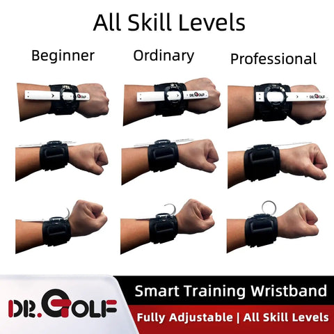 Golf Wrist Band Swing Trainer For Chips And Pitches With Real Time Feedback To Fix Wrist Hinge and Angle, shown for all skill levels