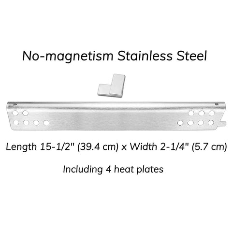 Charbroil Advantage Series 4 Burner Grill Replacement Parts Kit stainless steel heat plate dimensions and details.
