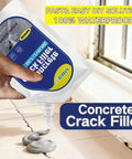 Tough-As-Nails Concrete Crack Filler With Base Seal, 30-Minute Fast-Track Cure For Forklift Traffic, Heavy-Duty Repair Compound For Commercial Walkways, Loading Docks, With Steel-Wheel Armor showing application in a tube, filling cracks.