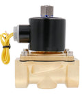 1 Inch Normally Open 2 Way Brass Electric Solenoid Valve For Water And Air, Direct Acting Wet Armature, 110V AC, Front View