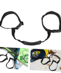 Black Stretchy Diving Tank Cylinder Band Retainer for Scuba Gear Lightweight Canvas Strap securing snorkeling accessories