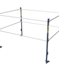 Heavy Duty Scaffold Guardrail System 5 Feet Wide 7 Feet Deep Built Like A Tank Jobsite Fall Protection Kit with steel and clamps.