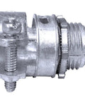 ProConnex 1/2 In Flex Squeeze Conduit Connector Fitting For AC MC FMC RWFMC Termination Zinc Die Cast 25 Pack UL CSA Listed TriCombo Screw Quick Install Works With Aluminum Or Steel 6/3 AC And MC, 1/2 in zinc die-cast connector