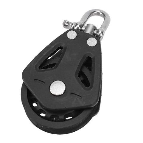 Single Swivel Sailing Block 50mm Stainless Steel T316 Bearing Nylon Wheel Marine Pulley For Sailboat Rigging Jib Sheets