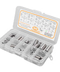 Ultimate 50-Piece Stainless Steel Threaded Inserts For M5x0.8 Repair Kit To Fix Stripped Threads And Restore Fastening Power On Metal Or Plastic Parts With Rust Proof Precision For Any Gnarly Industrial Job. plastic storage box with M5x0.8 threaded inserts