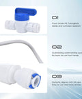 Image showing Fridge Water Line Kit With One Quarter Inch OD Tubing 39.4 Ft Length Quick Connect Fittings For Ice Makers And Push To Connect Tubes DIY Friendly Setup For Reverse Osmosis Systems details.