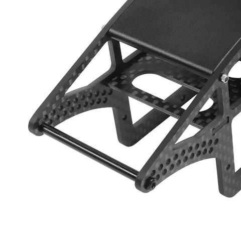 Carbon Fiber Chassis Kit For 1/18 RC Crawler Frame Girders Beefed Up Upgrade Accessory CNC Machined Lightweight Strength angle view