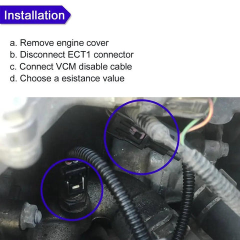 Installation guide for Honda Three Point Five Liter V6 VCM Muzzler Harness Disable Kit With Replacement Resistor Set connections