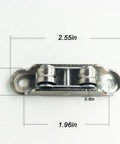 Heavy Duty Double Bearing Sliding Door Rollers With Adjustable Angle Premium Zinc Alloy Window Pulley Wheels dimensions 2.55x1.96 inches.