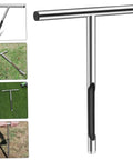 Stainless Steel Soil Sampler Probe With T Handle For Lawn Garden And Farm Use Heavy Duty Pro Grade Core Sampling Tool For Moisture Testing And Soil Analysis For Precision Work, shown in multiple views and usages.