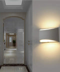 Dope LED Wall Sconce Light 7W Warm White 2700K up and down plaster finish in hallway setting